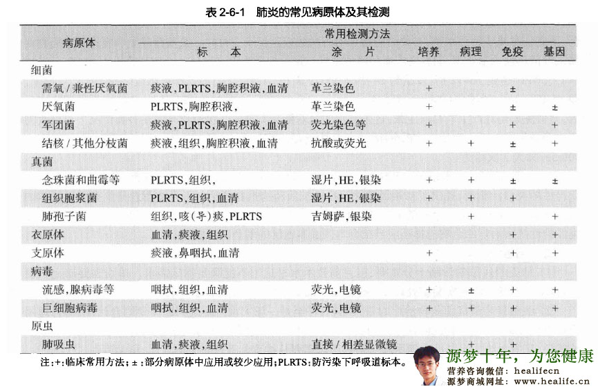 肺炎的常见病原体及其检测