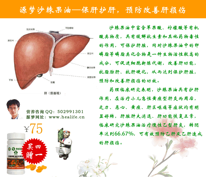 源梦沙棘果油的神奇功效五——保肝护肝,预防改善肝损伤