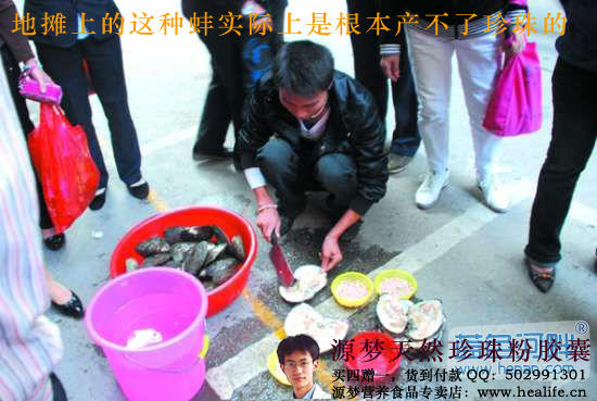 地摊上的这种蚌是河蚌,是根本产不了珍珠的